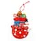 Wizardi 4" Glossy Gingerbread Gift Bag with Snowman Christmas Ornament